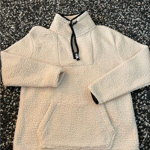 Victoria's Secret Pink Sherpa Jacket with Black Trim